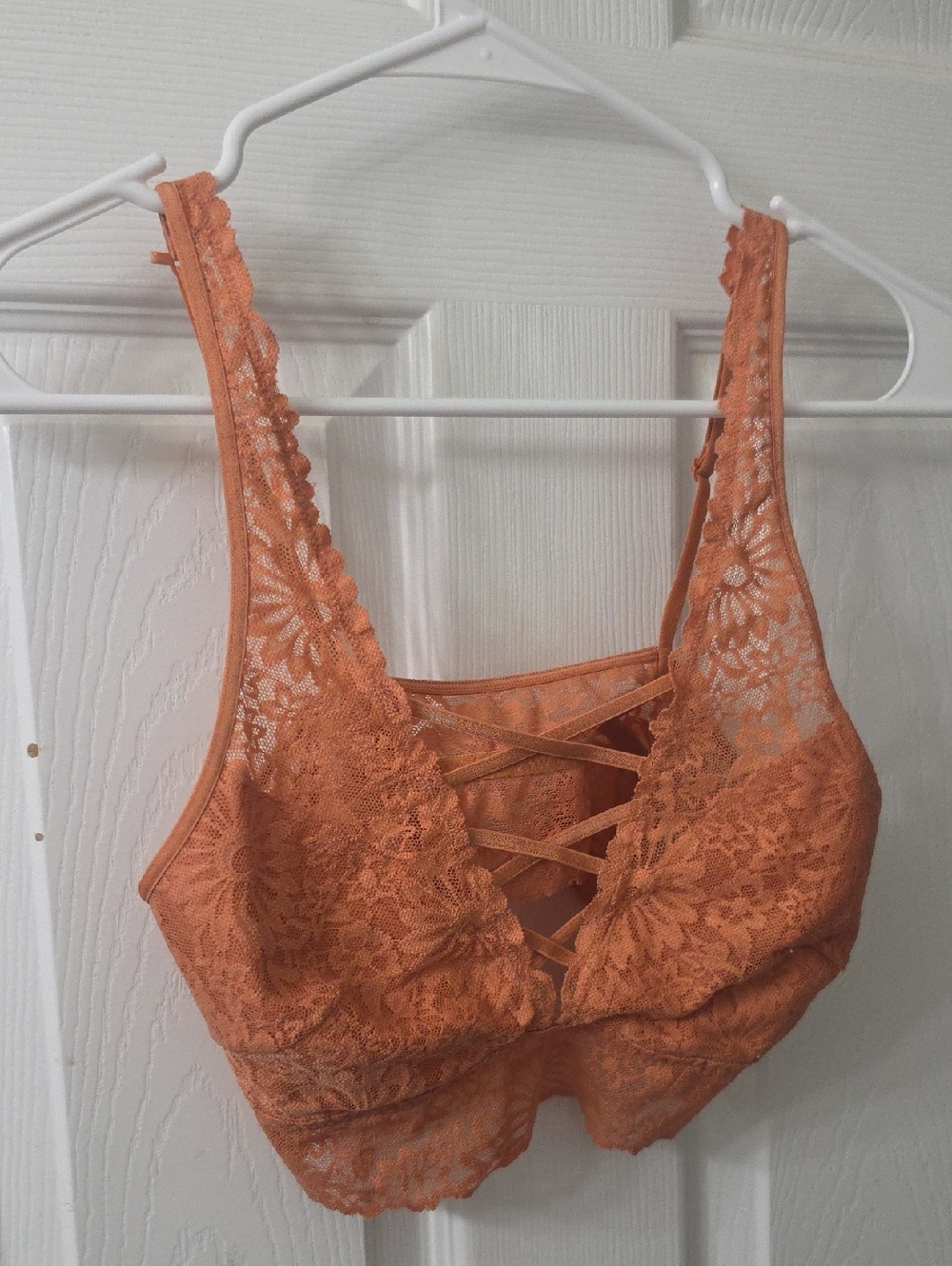 PINK Victoria's Secret Lace Bralette in Burnt Orange